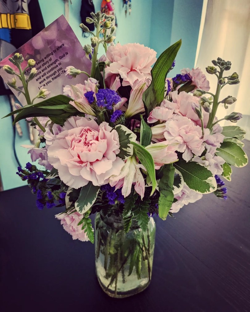 bouquet of flowers in vase