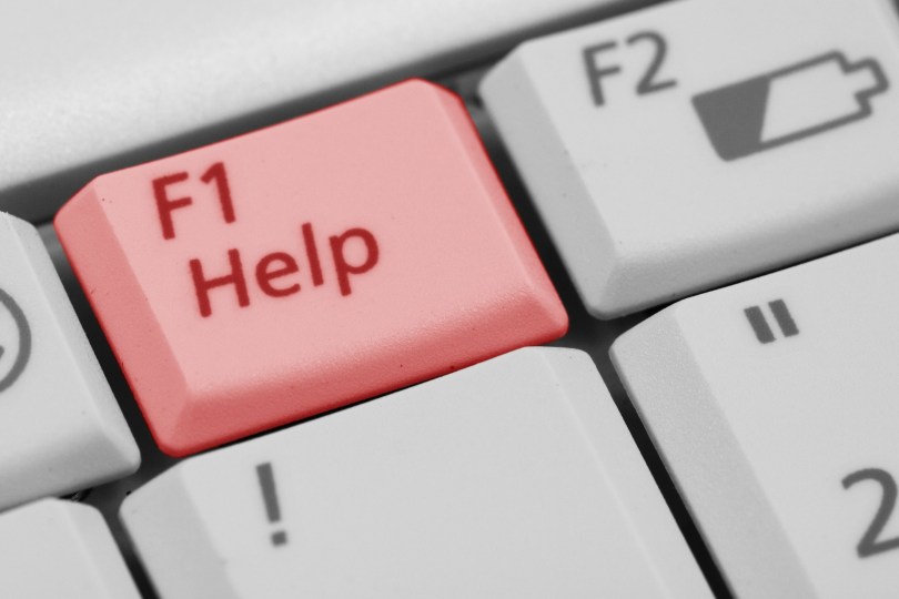 keyboard key 'F1 Help"