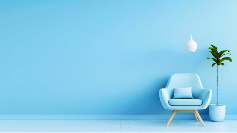 minimalist room with chair